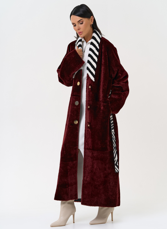 Двусторонняя женская дубленка из овчины SATINO