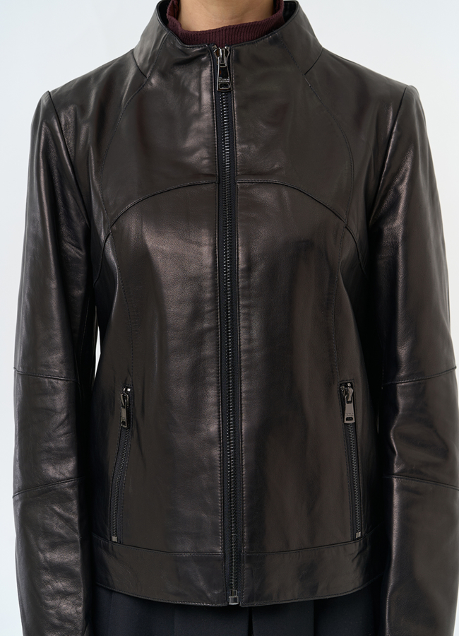 Женская куртка из натуральной кожи модель № 32750 универмаг малина