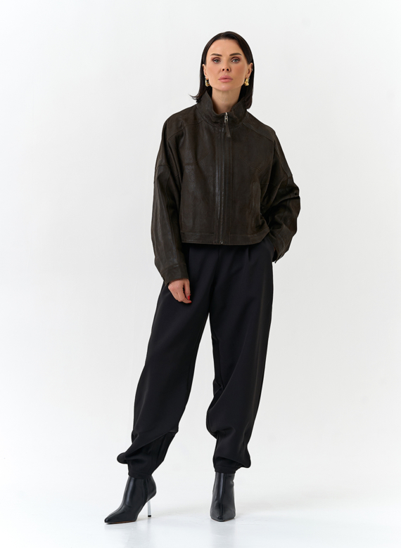 Женская двухсторонняя куртка из натуральной кожи