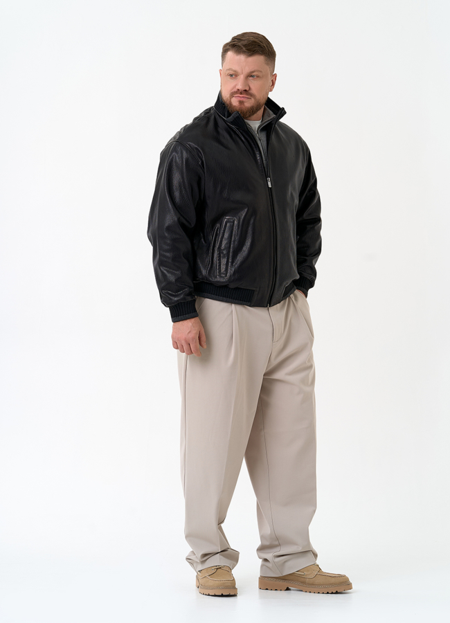 Мужская куртка бомбер из натуральной кожи модель № 32862 универмаг малина