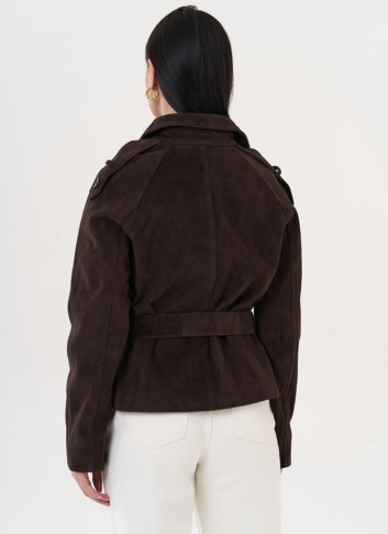 Куртка из замши с ремнем