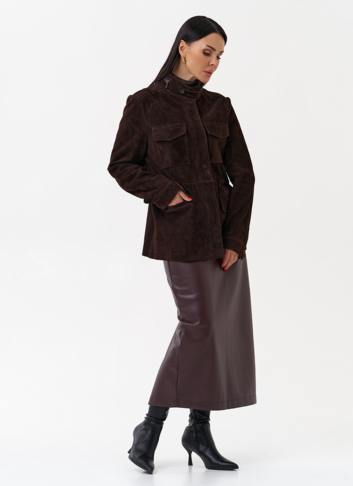 Замшевая куртка сафари