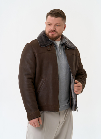 Мужская натуральная дубленка