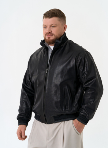 Мужская куртка бомбер из натуральной кожи