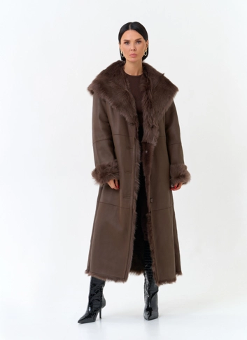Женская дубленка из натурального меха