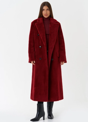Пальто из шерсти с английским воротником