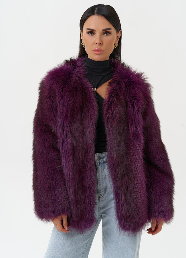 Женская куртка из меха канадского енота модель № 31085 в кредит