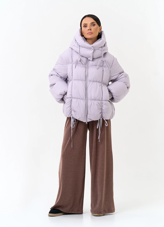 Женский пуховик с капюшоном модель № 34025 в кредит