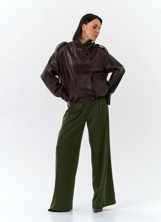 Женская куртка из натуральной кожи модель № 32676 в рассрочку