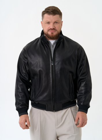 Мужская куртка бомбер из натуральной кожи Мужская куртка бомбер из натуральной кожи
