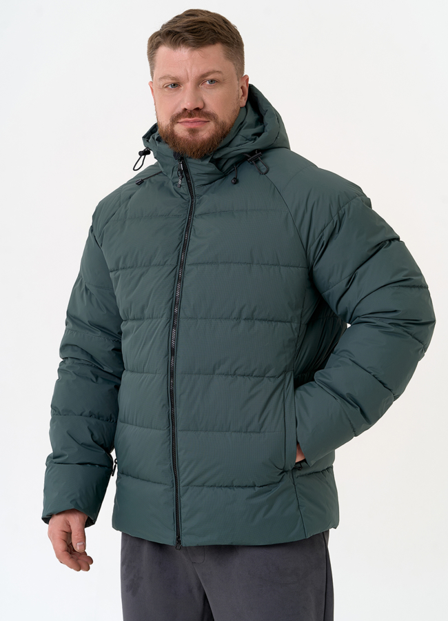 фото Мужской пуховик с капюшоном  модель № 31457