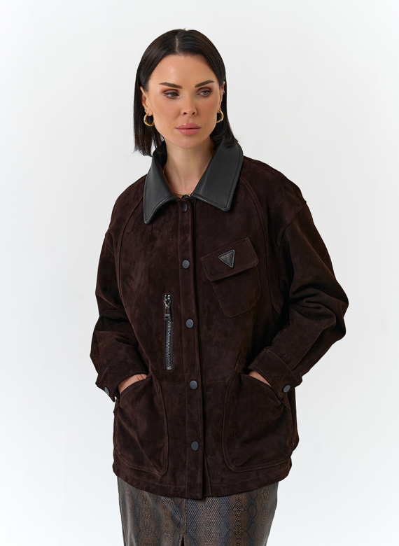 Женская куртка из натуральной замши